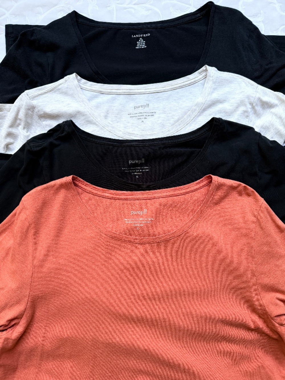 Women’s J. Jill Tee Orange, Light Gray, Black Sz XL Bundle